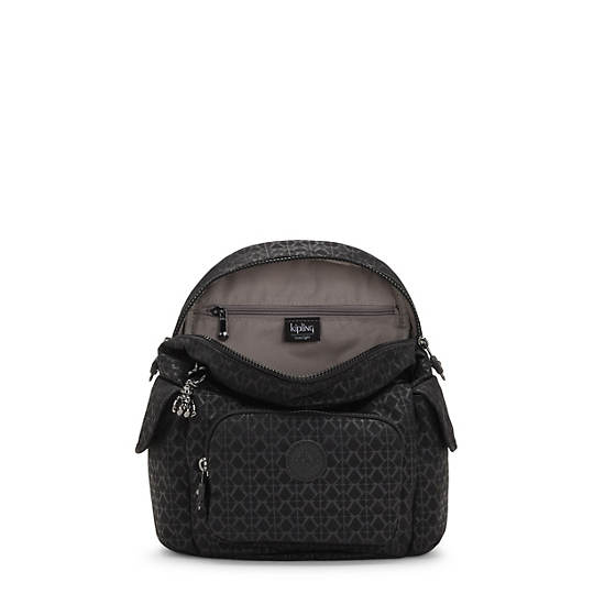Sacs À Dos Kipling City Pack Mini Classiche Printed Noir | FR 1732IL